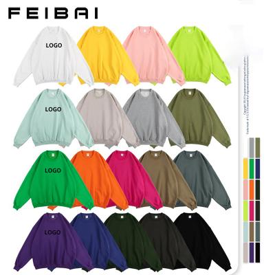 China Wholesale Custom Anti-pilling Velvet Men Crewneck Sweatshirt From FEIBAI Apparel Factory for sale