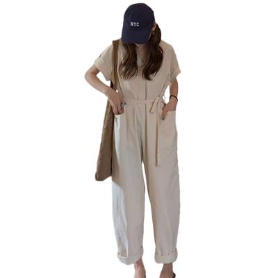 China Casual Korean Style Summer Loose Wide-Leg Machining Jumpsuit for sale