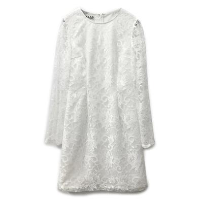 China Viable Trendy White Lace Women Dresses Elegant Party Trendy Lace Mini Dress for sale