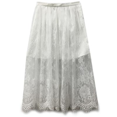 China Vintage Transparent Lace Women's Sustainable Mesh Mesh Skirt for sale