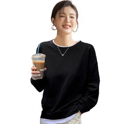 China Korean Loose Lazy Round Neck Viable Temperament Loose Casual Quilting Sweater Women's Top for sale