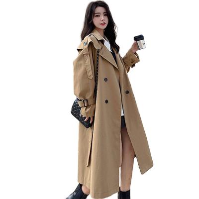 China Other Korean Style Temperament Lapel Long Over - The Knee Anorak With Flight Sleeves Coat for sale