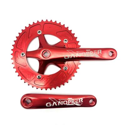 China Waterproof 44-52t Bicycle Cogwheel Mountain Bike Square Connecting Rod Crankset Mountain Bike Bicycle Crankset for sale