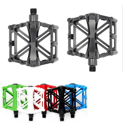 China New Waterproof Mountain Bike Mtb Pedal Bicycle Flat Platform Wide Pedals Ultralight Sealed Gear Nylon Fixed Gear Bicycle Pedals for sale