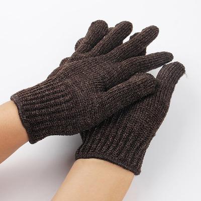 China Deliwear Breathable Nylon Shell Potato Peeling Gloves With Reusable Scrubber for sale