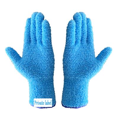 China Logo Microfiber Dust Removal House Work Gloves Housekeeping Tool Five Fingers Seamless Dusting Visibility Dusting Dirt Clean House for sale