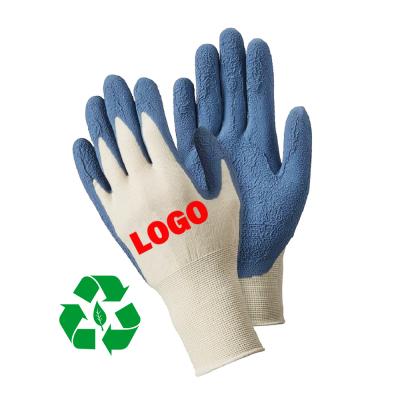 China Custom Breathable Antibacterial Bamboo Logo Garden Work Gloves Non Slip Rubber Coated for Gardening Weeding Seeding Planting for sale