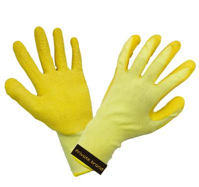 China Comfortable Custom Logo Nitrile Latex Safety Gloves Yellow Women Work Gloves Working Safety Gloves Industry Gardening Maintenance for sale