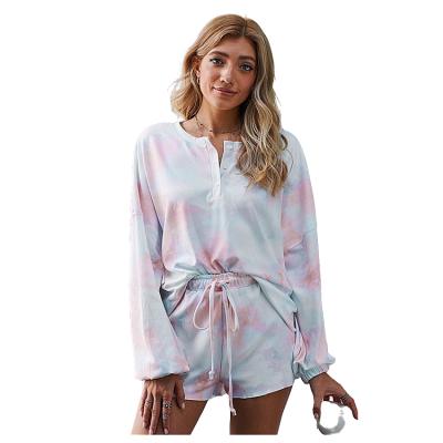 China Fashion QUICK DRY Al por mayor de pijamas de mujer dye knotting ladies pajamas pijamas de mujer for sale