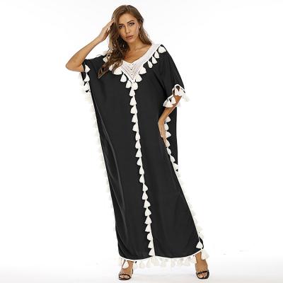 China New Plus Size Women's Long Muslim Abaya Dresses Breathable Warmer Arab Muslim Dress Girl Muslim Casual Dress for sale