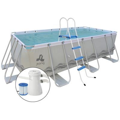 China Jilong Avenli 17726 Passaat Gray Rectangular Durable Steel Frame Swimming Pool Portable Plastic Pool 400cm x 200cm x 99cm for sale