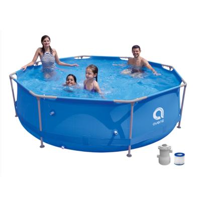 China Jilong Avenli 17798 Round Sirocco Blue Around Steel Frame Swimming Pools Steel Frame Family Pool 300cm x 76cm for sale