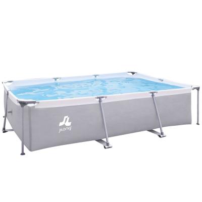 China Jilong Avenli 17771 Passaat Gray Rectangular Steel Frame Swimming Pool Portable Family Size 300cm x 207cm x 65cm for sale