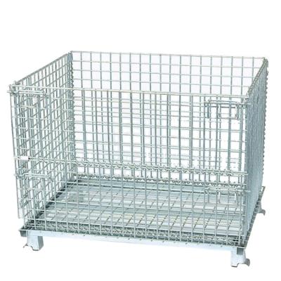 China Wine Carry Basket Storage Nesting Oven Side Roll Storing Welded Wire Mesh Container 50x50 50x100mm for sale