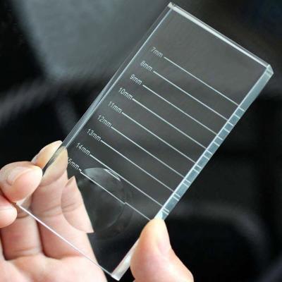 China Eyeshes Extensions 2 in 1 Eyelash Separator Palette Crystal Glass False Lashes Glue Glass Palette Holder for Eyelash Extensions for sale