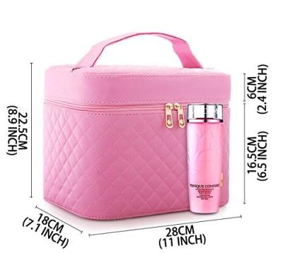 China Multifunctional Portable Beauty Bag Fashion Makeup Travel Cosmetic Organizer for Women Girls for sale