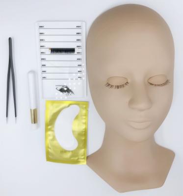 China Beauty Care Makeup Tools New Mannequin Head Fake Eyelash Extension Practice Eyelash Doll Face Model Graft Tool for sale