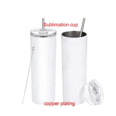 China Sublimation Tumbler 20 Ounce 600ML Stainless Steel Tumbler Straight Skinny Double Wall Coffee Mug Insulation Viable Vacuum Bottle for sale