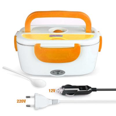 China Hot Selling Car Food Portablech Box 304 Stainless Steel Bento Removable Tiffin Heating Electric Lunch Box for sale