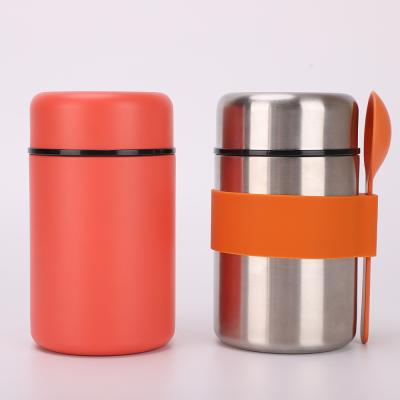 China Viable BPA Free Wall Food Grade Paint Stainless Steel Double Wall Kids School Vacuum Food Vial for sale