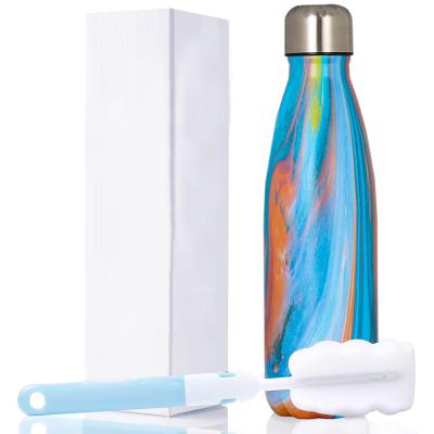 China Wholesale 2021Eco Friendly 17oz 500ml Vacuum Flask Double Wall Stainless Steel Sustainable Friendly Custom Cola Shaped Water Bottle for sale