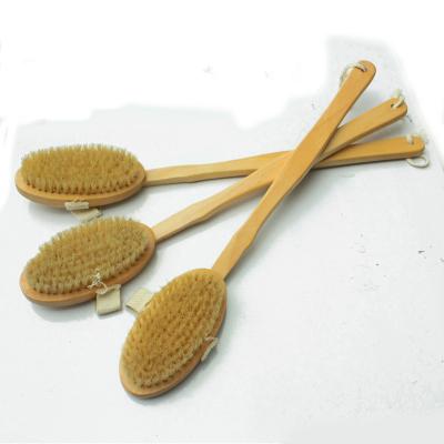 China All Natural Shower Brushes Long Handle Massage Body Back Bath Products Cleansing +Massage Body All Natural Brush Opp Bag for sale