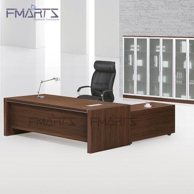 China Eco-friendly Contemporary Style Office Desk Executive Luxury Black Wooden Modern Table for sale