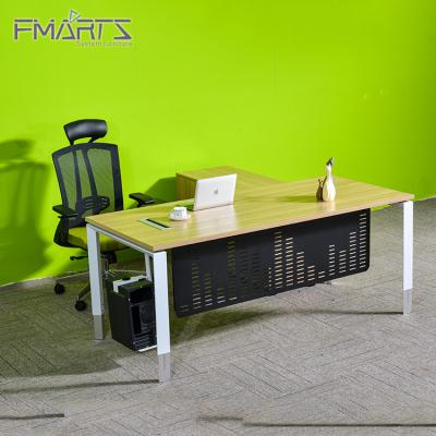 China American Rush Office Furniture Project MDF MDF Table Top Metal Frame Office Desk Table Executive for sale