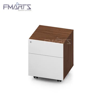 China Overturn Melamine Particleboard Filing Cabinet With Drawers Wooden Cabinet With Movable Locks Pedestal for sale