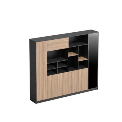 China Knock Down Office Filing Cabinet Design Two Color Wooden File Cabinet for sale