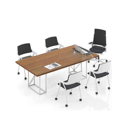 China Rushing China Modern New Design Meeting Table Office Wooden Simple Conference Table for sale