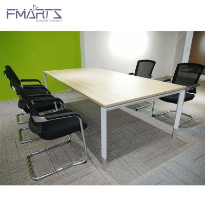 China Top Rush Europe Office Furniture Project MFC Meeting Table Metal Frame Conference Table for sale