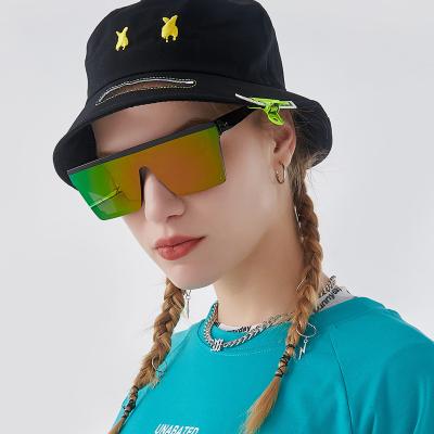 China Fashion Sunglasses 2022 Custom Logo Fashion Trendy Big Frame Oversized Sun Glasses Hot Sale Glass Sun Shades Men Women Unisex for sale