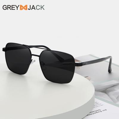 China Newest Fashion Sunglasses Designer Vintage Alloy Material Square Polarized UV400 Lens Male Eyewear Accessories Sunglasses For Men for sale