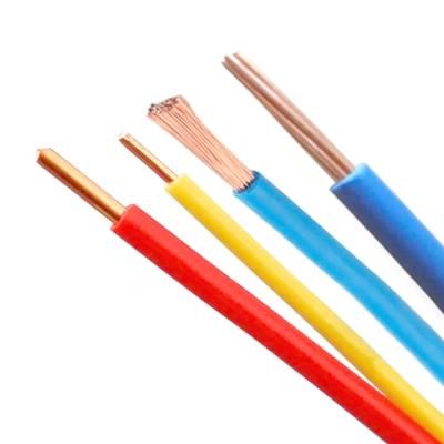 China Construction YUNI solid stranded flexible pure copper PVC Electrical House Wiring 2.5mm 4mm 6mm electric wires for sale