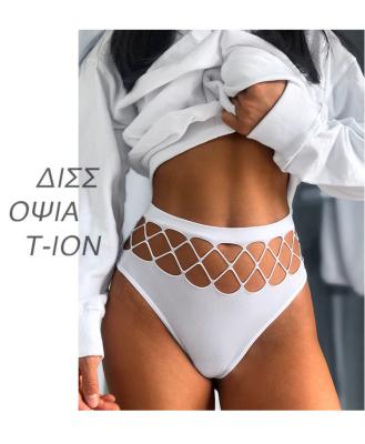 China Sexy Nylon Hollowed Out Traceless Logo Color Fishnet Women Lingerie Wholesale Multi Hip Lift Custom Size Low T-back for sale