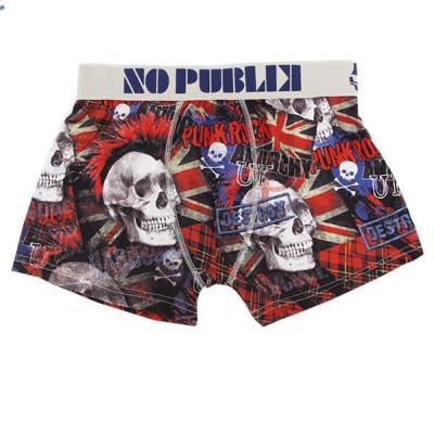 China New Antibacterial Popular Colorful Mens Trunks Skulls Printed Underwear Casual Men's Boxer Shorts Briefs for sale