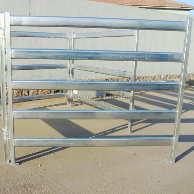 China Easily Assembled Heavy Duty 2MM Thickness Cattle Horse Yard Panel Galvanized Steel Oval Rails 115mm for sale