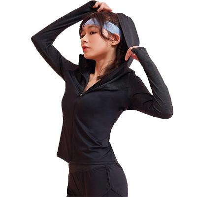 China Antibacterial Women Gym Fitness Clothes Top Crop Yoga Long Sleeve Running T Shirts for sale