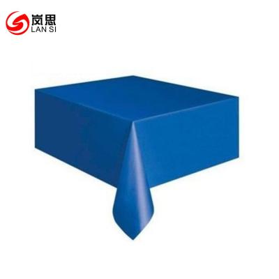 China Disposable Heavy Duty Solid Color PEVA Party Disposable Thick Plastic Tablecloth for sale