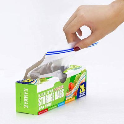 China Security Zipper Food Storage Plastic Bags Waterproof Double Zipper Wet Bag for sale