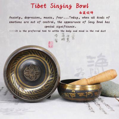 China Nepal Handmade Healthy Bowl Tibet Prayer Bowl Tibet Prayer Bowl Singing Yoga Meditation Buddha Therapy Healthy Metal Craft Home Decor Ornaments W for sale