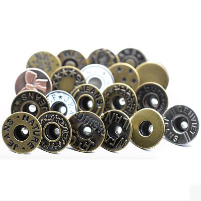 China Viable in stock metal eyelets snap on sale buttons suit jeans brass shirt button for sale