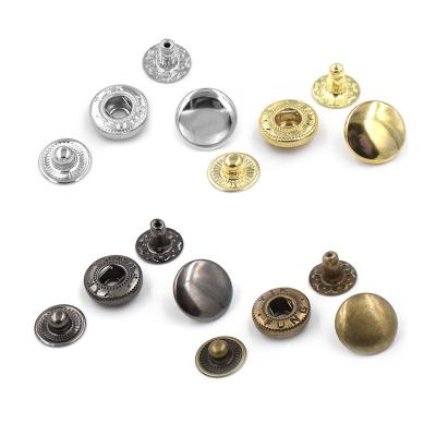 China Factory Direct Custom Viable Black Silver Gold Brass Snap Press Stud Metal Snap Button for sale