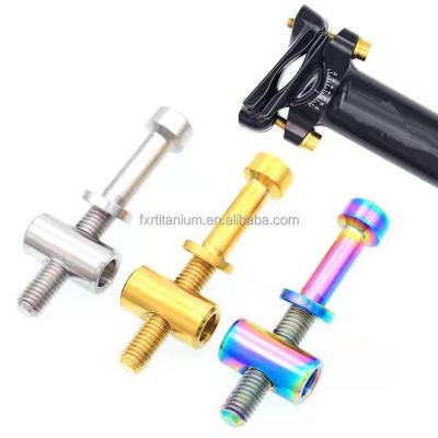 China Fixed Seat Arc Light Colorful Round Head M5 30 35 40 Mm Post Titanium Seat Bolts Bike Bicycle MTB BMX for sale