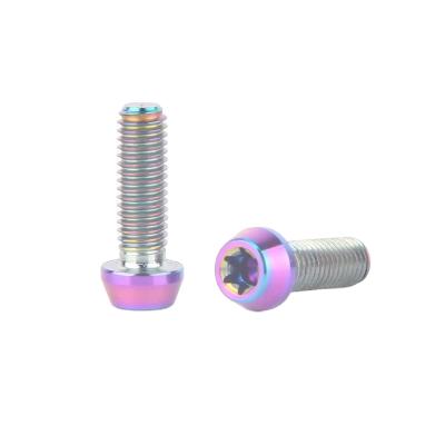 China Cone GR5 m5 x 20mm 8mm m6x20mm Tapered Head Bike Titanium Bolts Screws for sale