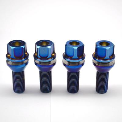 China Car Manufacture Titanium Lighter Weight Ball Seat Wheel Hub Bolts For Car for sale