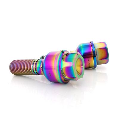 China Automotive Customized Color M14 Anodized Titanium Lug Bolt For Car Wheel for sale