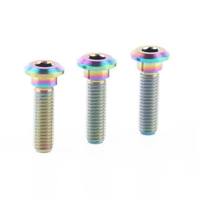 China German standard m8*20 22 titanium alloy 30 33 mm Gr5 titanium disc brake disc bolt screw motorcycle disc brake repair bolt for sale