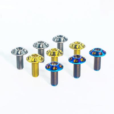 China Motorcycle Refitting Gr5 M6 *15/20mm Colors Gold Racing Titanium Motorcycle License Plate Helmet Bolts for sale